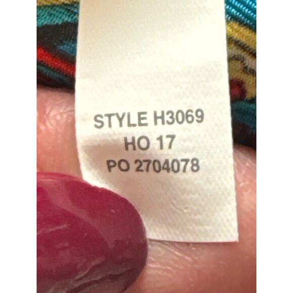 J Crew Silk Paisley Print Blouse With Decorative Neckline Details Size 0 Office - Picture 5 of 11